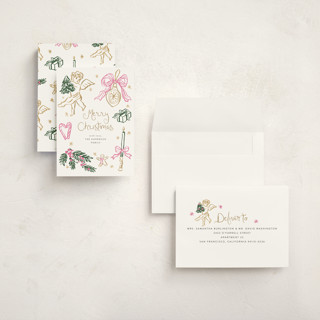 This is a melon holiday photo cards with standard by Cass Loh called holidays ink doodles printing on signature in grand