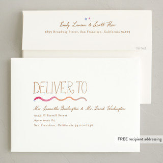 This is a candy holiday photo cards with standard by Creo Study called new year squiggle printing on signature in grand