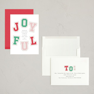 This is a festive holiday photo cards with standard by Lea Delaveris called cheer leader printing on signature in grand