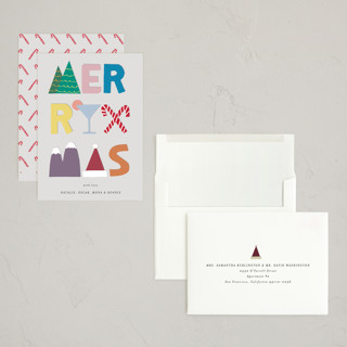 This is a tinsel holiday photo cards with standard by lulu and isabelle called kiddy printing on signature in grand