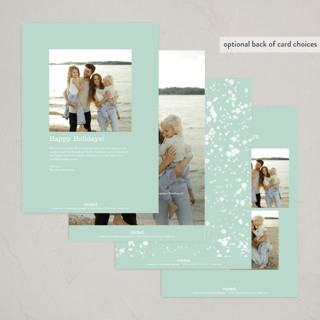 This is a sea glass holiday photo cards with standard by Baumbirdy called santa ornaments printing on signature in grand