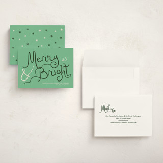 This is a fir holiday photo cards with standard by Megan Davis called winter bright printing on signature in grand