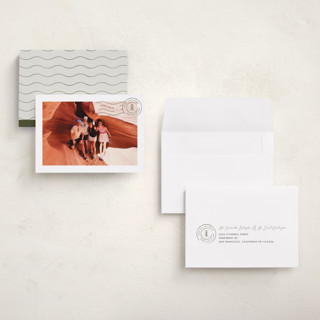 This is a moss holiday photo cards with standard by Amy Payne called vacation postcard printing on recycled smooth signature in grand