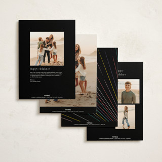 This is a disco holiday photo cards with standard by Pixel and Hank called burst printing on signature in grand