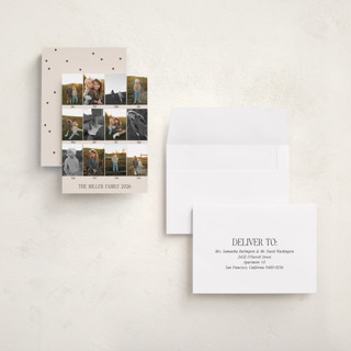 This is a latte holiday photo cards with standard by Morgan Kendall called collective printing on recycled smooth signature in grand