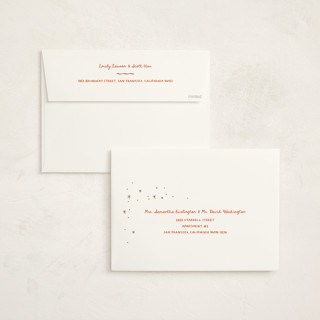 This is a persimmon holiday photo cards with standard by Leah Bisch called counting the days printing on signature in grand