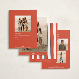 This is a festive holiday photo cards with standard by Erin German called bright ornaments printing on signature in grand