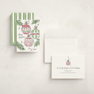 This is a gumdrop holiday photo cards with standard by Erin German called bright ornaments printing on signature in grand