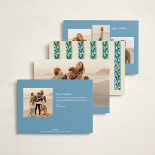 This is a pine holiday photo cards with standard by Pati Cascino called hollis printing on signature in grand