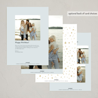 This is a winter holiday photo cards with standard by Laura Bercovich called golden gate globe printing on signature in grand