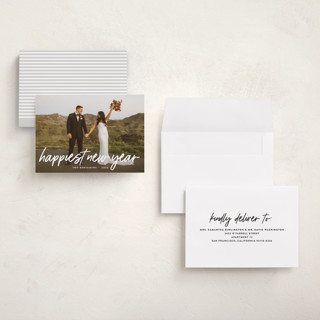 This is a snow holiday photo cards with standard by JoAnn Jinks called very happiest printing on recycled smooth signature in grand