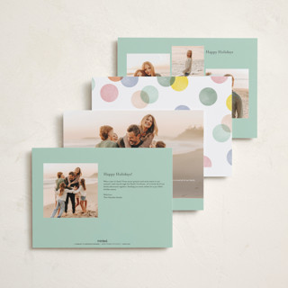 This is a confetti cake holiday photo cards with standard by Robert and Stella called colorblock confetti printing on recycled smooth signature in grand