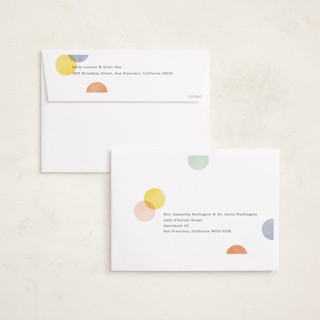 This is a confetti cake holiday photo cards with standard by Robert and Stella called colorblock confetti printing on recycled smooth signature in grand