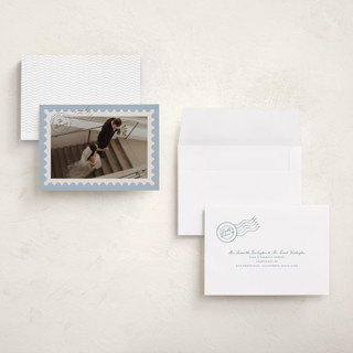 This is a ice cream holiday photo cards with standard by Claudia Orengo called par avion printing on recycled smooth signature in grand