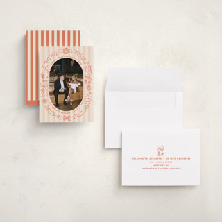 This is a poppy holiday photo cards with standard by Creo Study called doodled cheers printing on recycled smooth signature in grand