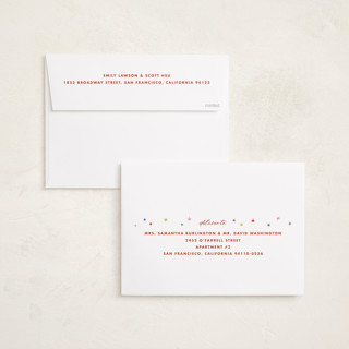 This is a cherry holiday photo cards with standard by Ellen Schlegelmilch called starshine printing on recycled smooth signature in grand