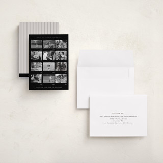 This is a darkroom holiday photo cards with standard by Adelyn T. called contact sheet printing on recycled smooth signature in grand