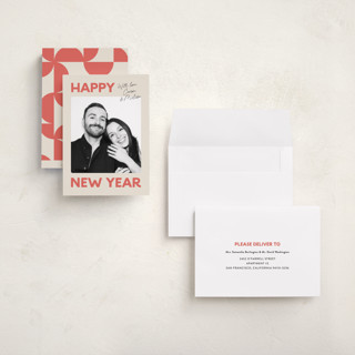 This is a candy cane holiday photo cards with standard by Carmia Jordaan called big and bold printing on recycled smooth signature in grand