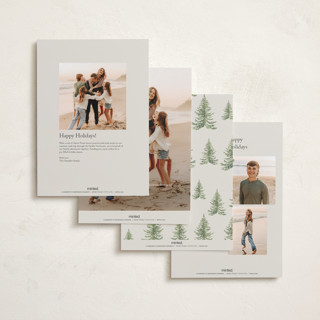 This is a toffee holiday photo cards with standard by Petra Kern called winter trees printing on signature in grand