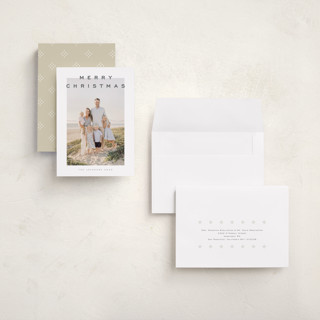 This is a starlight holiday photo cards with standard by Nicole Walsh called air printing on signature in grand