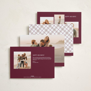 This is a snow holiday photo cards with standard by Juliana Zimmermann called triple happiness printing on signature in grand