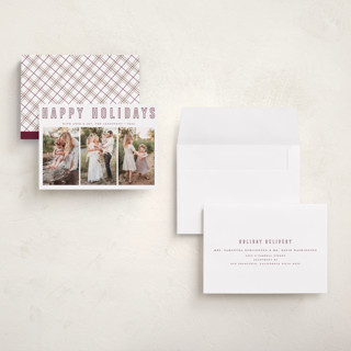 This is a snow holiday photo cards with standard by Juliana Zimmermann called triple happiness printing on signature in grand