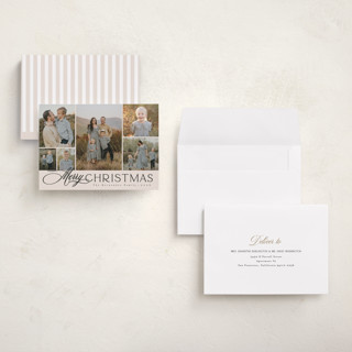 This is a vanilla holiday photo cards with standard by Christy Hy Lee called classic layout printing on signature in grand