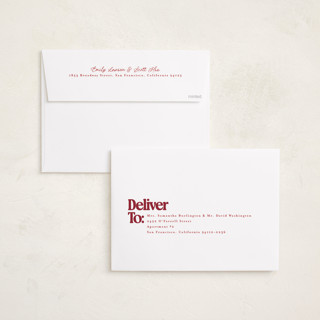 This is a santa suit holiday photo cards with standard by Everett Paper Goods called vintage classic printing on signature in grand