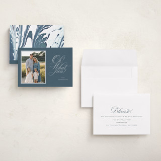 This is a bluebird holiday photo cards with standard by Erin Hodges called family traditions printing on signature in grand