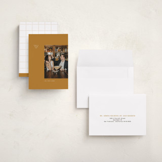 This is a golden hour holiday photo cards with standard by Bramble Studio called bare minimum printing on recycled smooth signature in grand