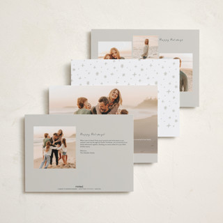 This is a starlight holiday photo cards with standard by Everett Paper Goods called pizazz printing on recycled smooth signature in grand