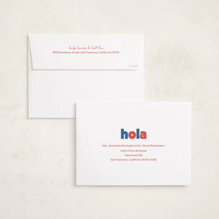 This is a azure holiday photo cards with standard by Megan Davis called adios printing on recycled smooth signature in grand