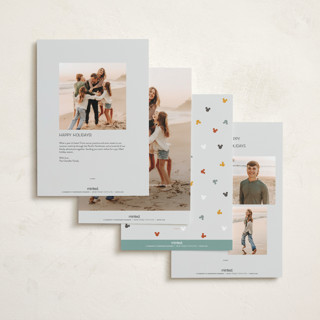 This is a ice holiday photo cards with standard by Kelsey Mucci called disney's mickey and friends tis the ski-son printing on recycled smooth signature in grand