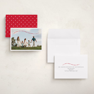 This is a poinsettia holiday photo cards with standard by Erica Krystek called simple twist printing on signature in grand