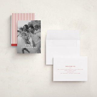 This is a snowflake holiday photo cards with standard by Wildfield Paper Co called wonderful christmas time printing on signature in grand