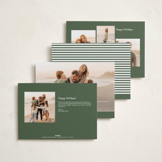 This is a pine holiday photo cards with standard by JoAnn Jinks called serif printing on recycled smooth signature in grand