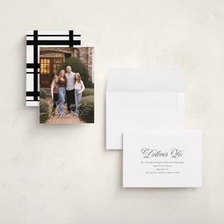 This is a snow holiday photo cards with standard by Blustery August called abode printing on recycled smooth signature in grand