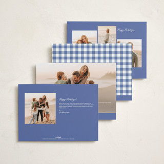 This is a blueberry holiday photo cards with standard by Cass Loh called lightly scripted printing on recycled smooth signature in grand