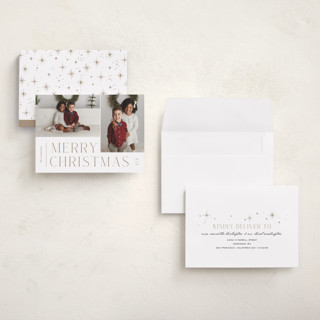 This is a cocoa holiday photo cards with standard by Pixel and Hank called pair printing on recycled smooth signature in grand