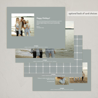 This is a frost holiday photo cards with standard by Wildfield Paper Co called holiday snapshots printing on recycled smooth signature in grand