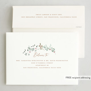 This is a tinsel holiday photo cards with standard by Petra Kern called keepsake wreath printing on recycled smooth signature in grand