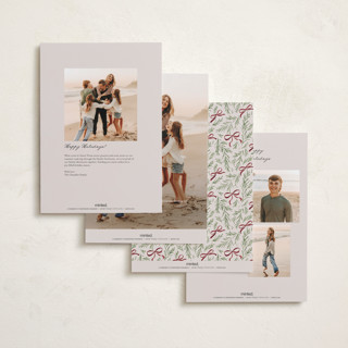 This is a ruby holiday photo cards with standard by Everett Paper Goods called multi swag printing on recycled smooth signature in grand