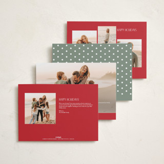 This is a winter holiday photo cards with standard by Makewells called merry stack printing on signature in grand