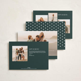 This is a pine holiday photo cards with standard by Makewells called merry stack printing on recycled smooth signature in grand