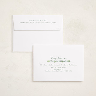 This is a wreath holiday photo cards with standard by Petra Kern called scalloped greenery printing on recycled smooth signature in grand