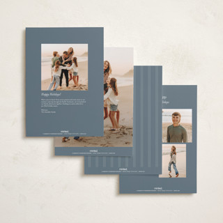 This is a denim holiday photo cards with standard by Brianne Larsen called bordered year printing on signature in grand