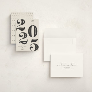 This is a charcoal holiday photo cards with standard by Oma N. Ramkhelawan called bold year printing on signature in grand