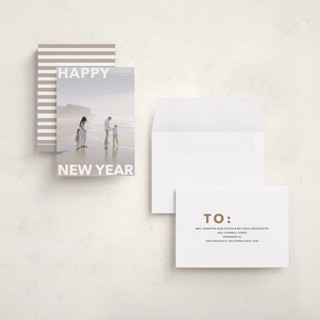 This is a cloud holiday photo cards with standard by Angela Thompson called modern type printing on recycled smooth signature in grand