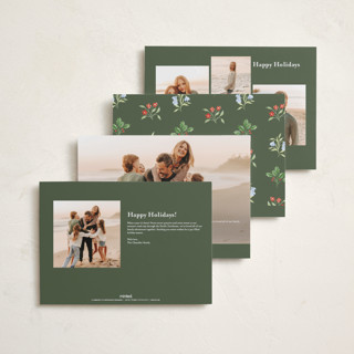 This is a evergreen holiday photo cards with standard by Sarah Knight called wintergarden printing on recycled smooth signature in grand