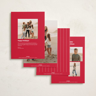 This is a poinsettia holiday photo cards with standard by Jen Ramsey called christmas elegance printing on signature in grand